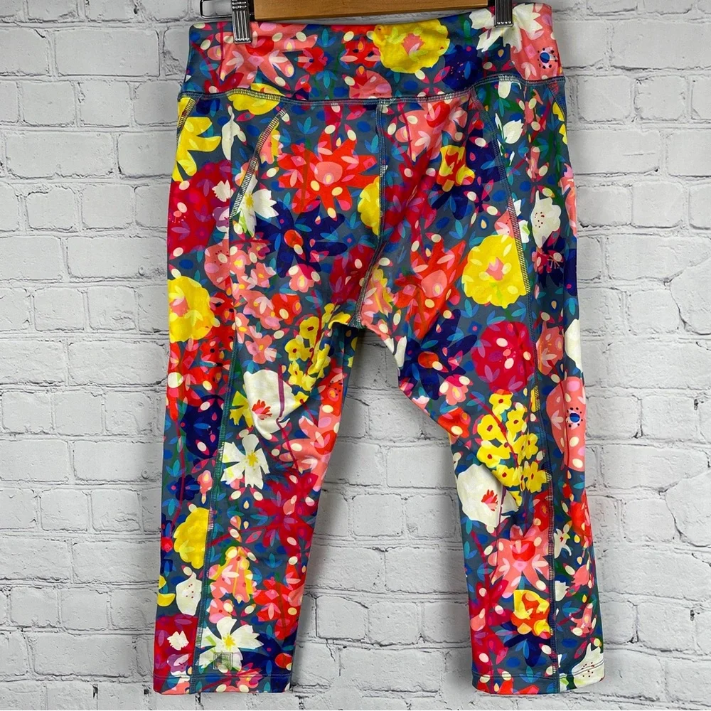 LULAROE Jade multicolor floral leggings, size L - Picture 3 of 13